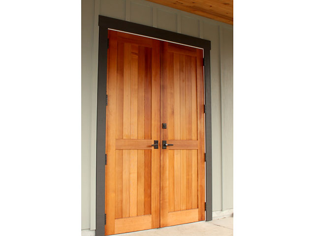 Mortise and tenon cedar doors